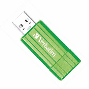 MEMORIA USB 4GB STORE ’N’ GO PINSTRIPE VERDE EUC
