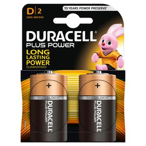 Pile Duracell Plus Torcia D 1,5 V