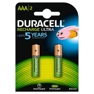BATTERIE AAA RICARICABILI - DURACELL 750MAH - CONF. 2 PIL